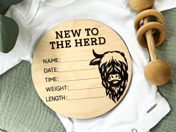 New To The Herd Birth Stat Sign