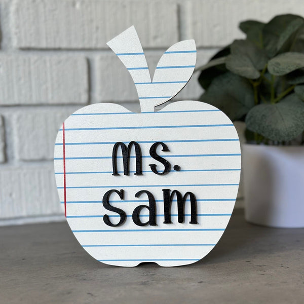 Teacher Gift Apple Desktop Sign