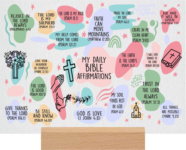 Bible Daily Affirmations Canvas Sign