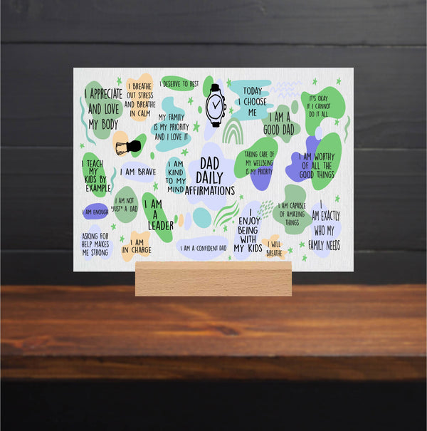 Dad Daily Affirmations Canvas Sign