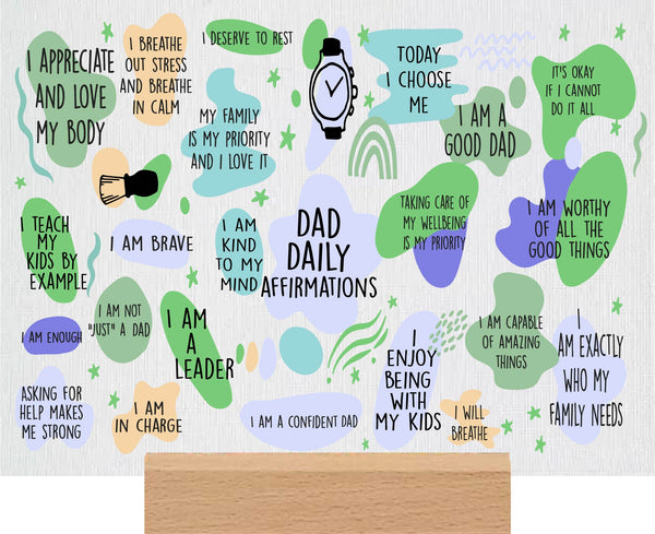 Dad Daily Affirmations Canvas Sign