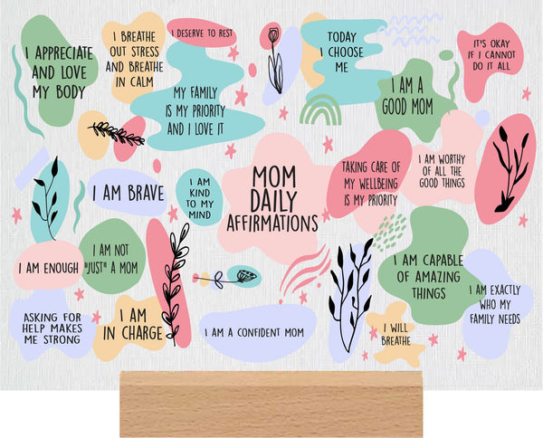 Mom Daily Affirmations Canvas Sign