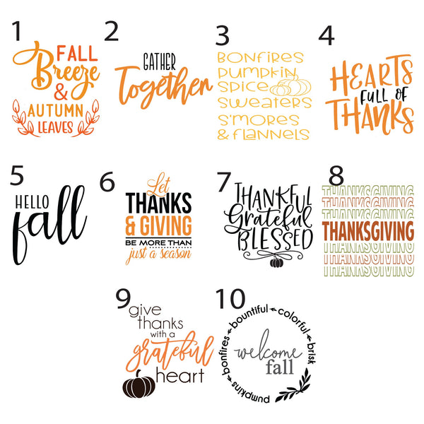 Thanksgiving Mini Printed Signs