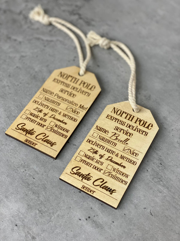 North Pole Express Delivery Tag